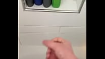 Cock ring lube stroking in shower