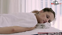 German natural tits milf seduced with oil sex massage